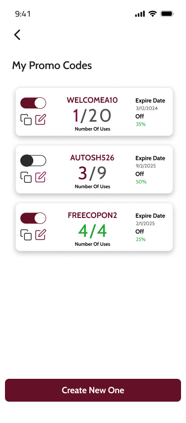 My Promocodes